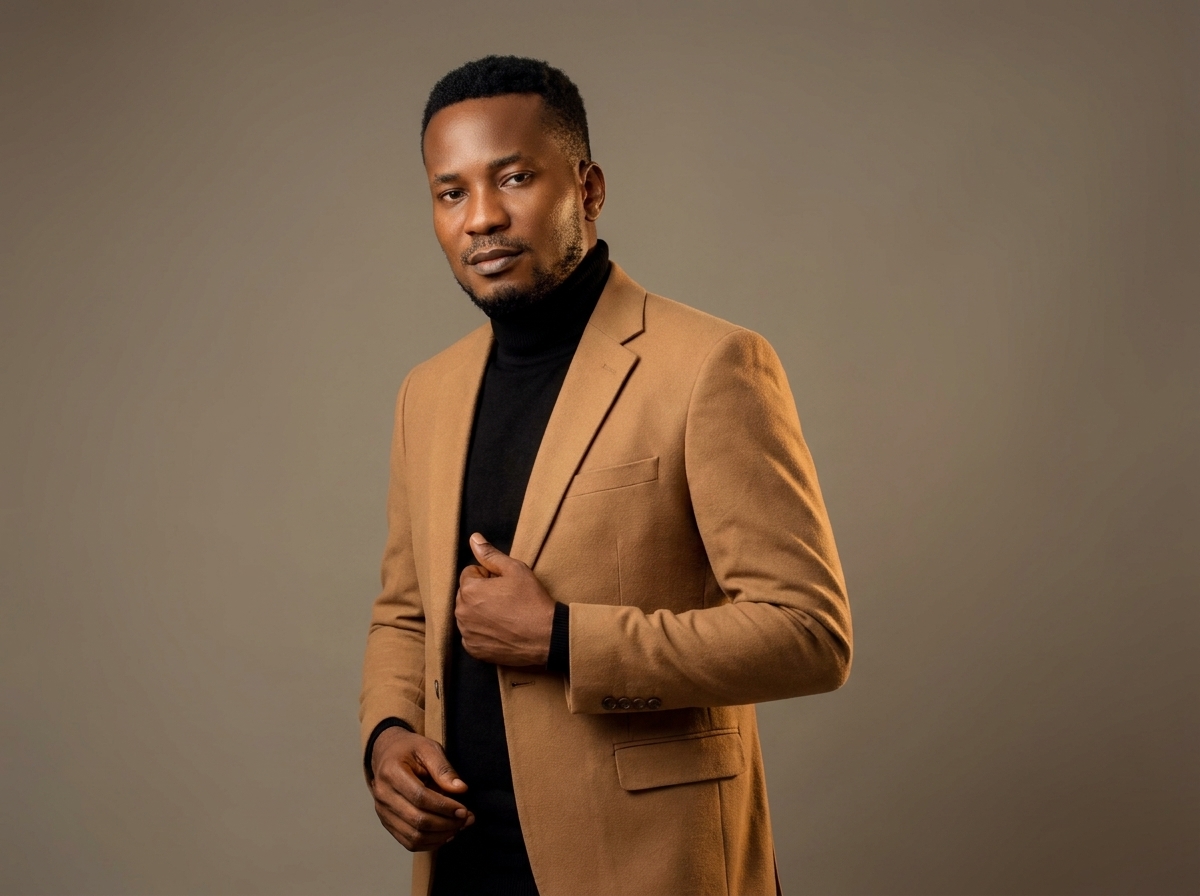 Amb. John Ifeanyi Amos in camel blazer