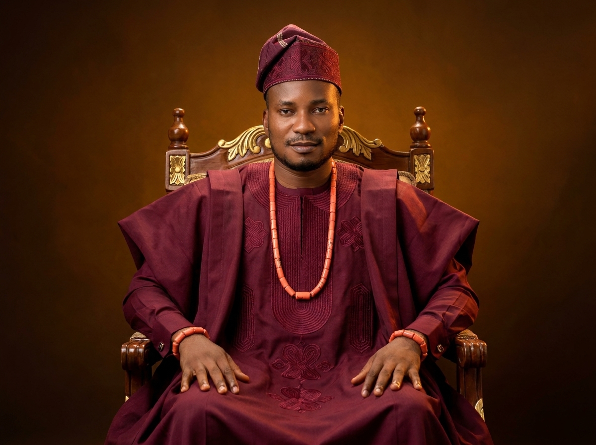 Amb. John Ifeanyi Amos in traditional civic attire