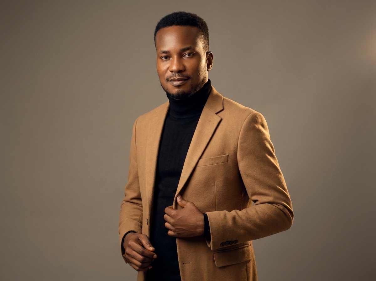 Amb. John Ifeanyi Amos in smart blazer composition